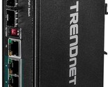 TRENDnet 6-Port Hardened Industrial Gigabit PoE+ DIN-Rail Switch, 4 x Gi... - $370.99