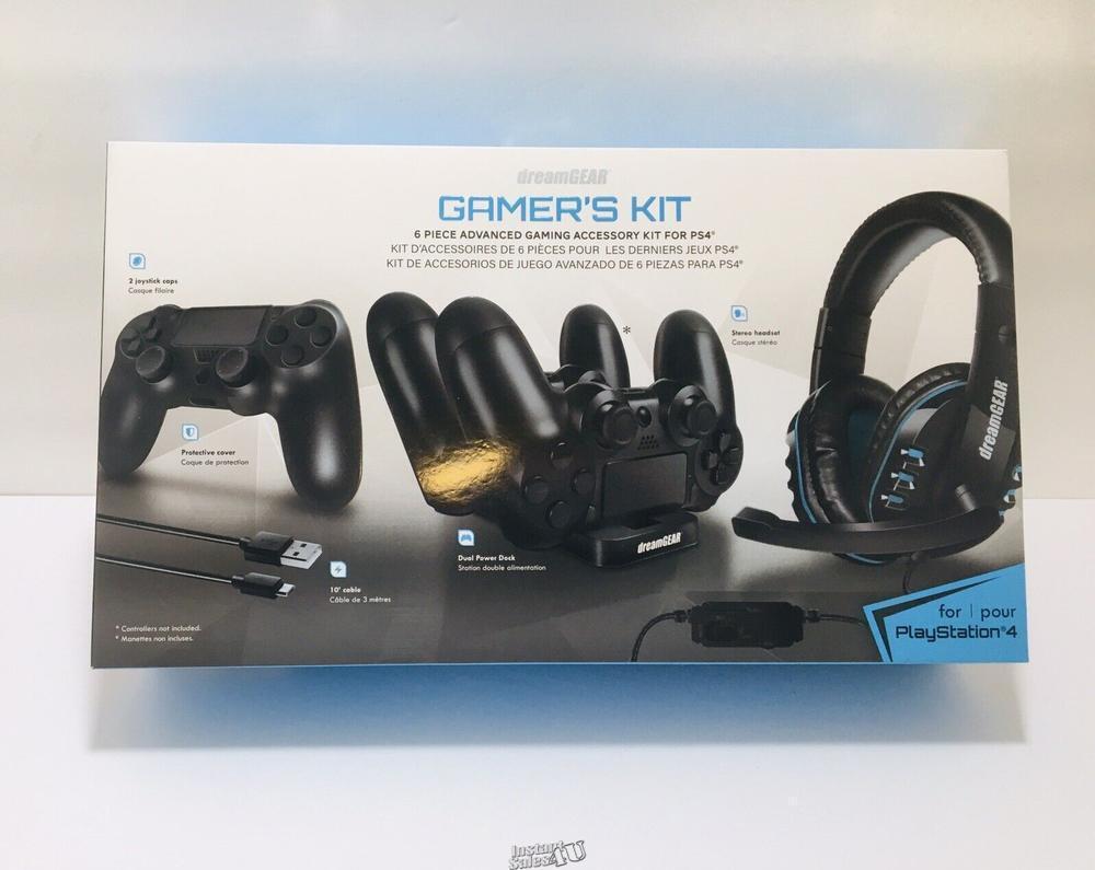 dreamGEAR Advanced Gamer's Starter Kit for PlayStation 4 PS4 NEW 6 Piece Kit - $47.45