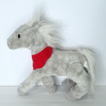 Wells Fargo Legendary Shamrock Pony 14&quot; Gray Plush Stuffed Animal Horse ... - $27.27 CAD