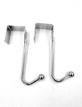 20pcs Over The Door Hooks Sturdy Metal Hook Hanger Chrome Finish 1/2&quot; wide x 4&quot; - £15.62 GBP
