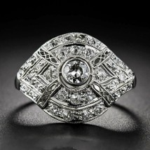 1.60CT Künstlicher Diamant Singal Vintage Art Déco Verlobungsring Sterlingsilber - £241.30 GBP
