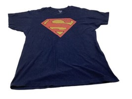 Superman &#39;S&#39; Logo Short Sleeve Cotton Crew Neck Graphic T-Shirt Blue Lar... - £6.19 GBP