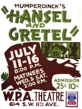 2624.W.P.A.Theater&quot;Hansel and Gretel&quot;children tale Poster.Decor Art design - £12.94 GBP+