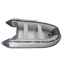 BRIS 9.8 ft Inflatable Boat Dinghy Pontoon Boat Tender Fishing Raft Gray image 5