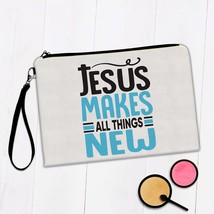 Jesus Makes All Thing New : Gift Makeup Bag Christian Quote For Teenager Kid Rel - £9.58 GBP+