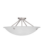 Livex 4 Light Ceiling Mount in Brushed Nickel - $462.35