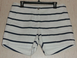 New Womens Nautica White With Navy Blue Shorts Size 10 - £22.38 GBP