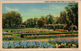 Formal Gardens Como Park St Paul Minnesota Postcard - £4.05 GBP