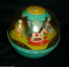 VINTAGE FISHER PRICE 165 ROLY POLY CHIME BALL W/ SWAN &amp; HORSE RATTLE BAL... - $19.00