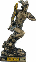 Greek/Roman Mythology God Hermes/Mercury Cold Cast Iron Bronze Miniature 8.7cm - £29.11 GBP