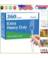 360 Bulk Heavy Duty Clear Plastic Forks for Parties - Durable &amp; Reliable - $959.90 MXN