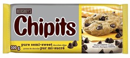 HERSHEY&#39;S CHIPITS Chocolate Chips,Pure Semi-Sweet 300g Each-Canada Free ... - £14.43 GBP