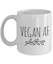 Funny Coffee Mug for Vegan - VEGAN AF - Prank Vegetarian Ceramic Cup - Birthday  - £13.49 GBP