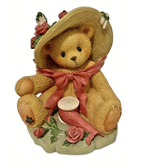 Cherished Teddies 336521 Youre Sweet As A Rose Janet Bear Figurine 1997 - £17.69 GBP