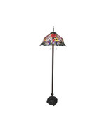 Chloe 20 in. Shade Lighting Carrell Tiffany-Style 3 Light Roses Floor La... - $282.44