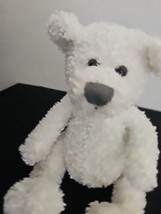 2003 Animal Adventure White Bear Plush Stuffed Toy Curly Fur Grey Nose S... - $34.63
