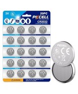 PKCELL CR2032 Round Batteries 20 Pack, 3V Lithium Coin Cell for Airtag, ... - $209.24 MXN