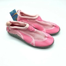 Fantiny Toddler Girls Water Shoes Mesh Slip On Fabric Drawstring Pink 30 US 12 - £7.76 GBP