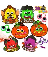 30 Halloween Trick or Treat Party Favor Craft Gift Cards with Googly Eye... - $319.69 MXN