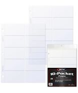 1 pk of 20 BCW 3 ¹⁵⁄₁₆&quot; x 2 ⅛&quot; Business Card 10-Pocket Side-load Pro Bin... - €13,56 EUR