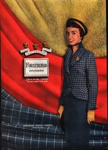 Forstmann Blue Suit Woolen Womens Fashion Vintage 1951 Ad Magazine Print d4 - £18.52 GBP