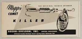 1960 Print Ad Mepps Comet Killer Fishing Lures Boehm-Sheldon Antigo,Wisconsin - £7.06 GBP
