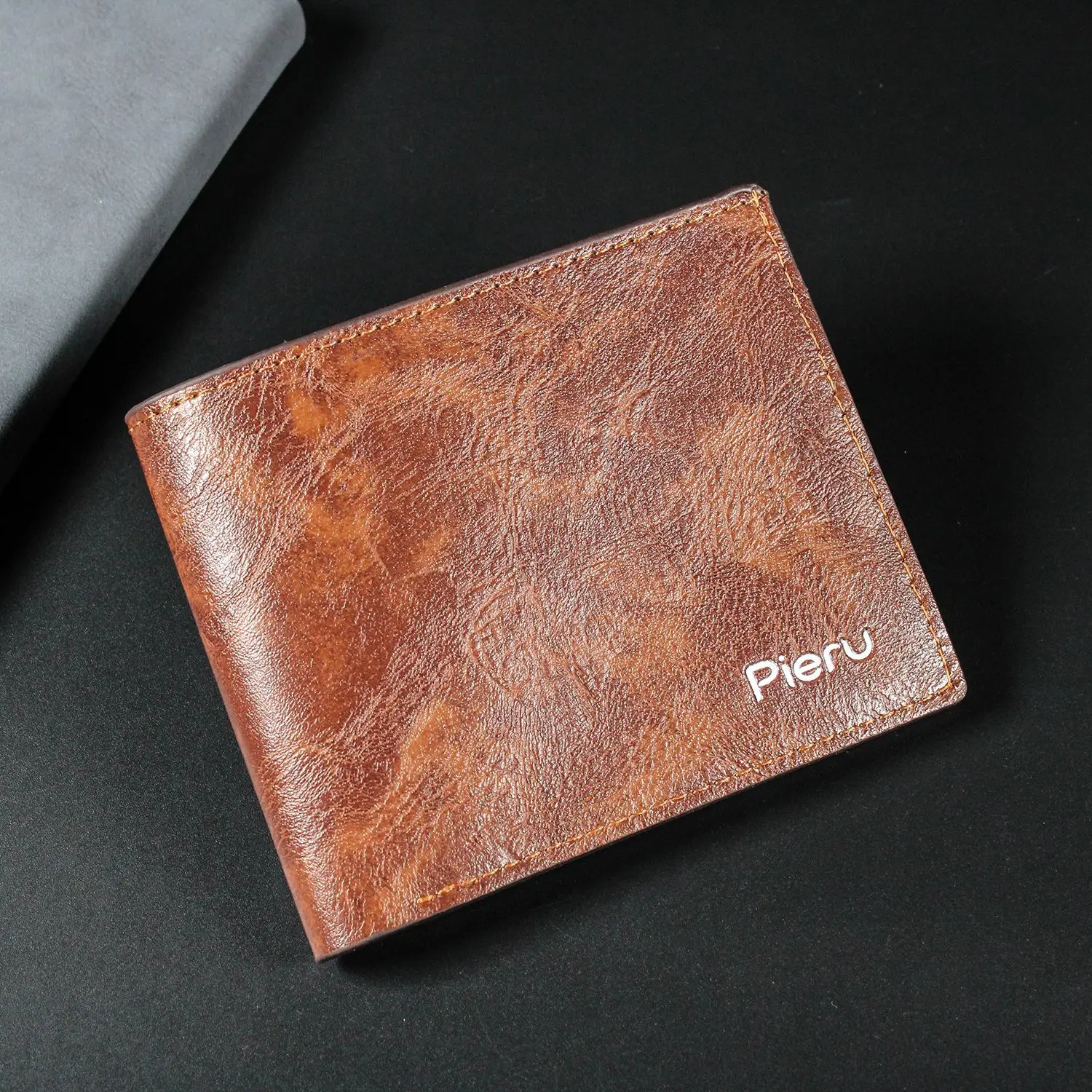 PU Leather Men&#39;s Wallet Large Capacity Fashion Youth Short Wallet Solid Color Co - £43.80 GBP