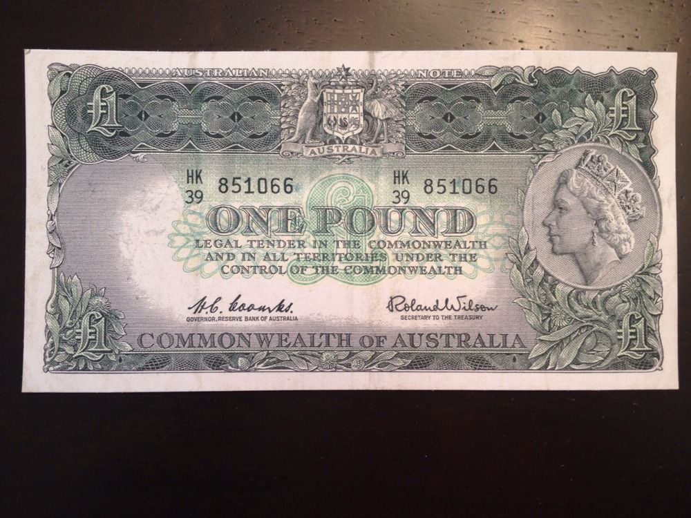 Reproduction Commonwealth Of Australia £1 1960 One Pound Note Queen Elizabeth II - $3.99