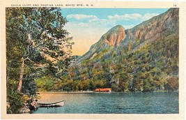 Eagle Cliff, Profile Lake, White Mountains, New Hampshire, vintage postcard - £9.39 GBP