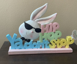 Bunny Boulevard Easter Centerpiece rabbit Wearing sunglasses Hip Hop - £31.83 GBP