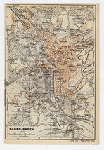 1925 Vintage Map Of BADEN-BADEN / Germany - £16.86 GBP