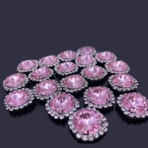 Flat Back Rhinestones Buttons Embellishments With Diamond, Sew On Crysta... - £17.95 GBP
