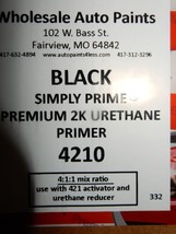 1.5 Gallon Black High Solid Build Filler Premium 2K Urethane Primer Surfacer Kit - £136.07 GBP