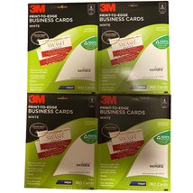 4 X 3M Print-To-Edge White Business Cards Smooth Edges Inkjet 160 Cards ... - $11.69