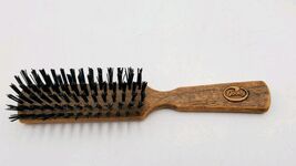 Vintage Goody 7.5 inch Faux Wood Handle Grain Hair Brush Nylon Bristles ... - $23.95