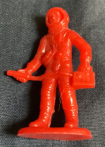Vintage 60&#39;s Processed Plastic USA Apollo Space Ship Rocket Astronaut RED Figure - £5.94 GBP