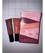Mary Kay Vinyl Shine Liquid Lip Set GLOWING NEUTRAL &amp; BRILLIANT BROWN - $16.55 CAD