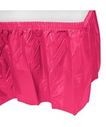 Fuchsia Hot Pink Pleated Plastic Table Skirt Birthday Party Decor 14ft x... - $9.77 CAD