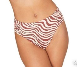 Andie Swim The Hipster Bottom Size Large Bias Stripe Truffle Brown NWT - $19.55