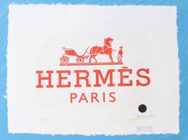 Red Hermes Logo Print By Fairchild Paris LE 11/25 - $153.07