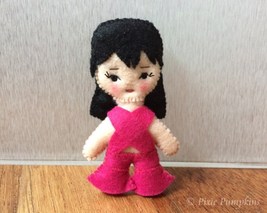 Selena Quintanilla Doll, Tiny Felt Selena, Bidi Bom Bom, Handmade Plush/... - $20.00