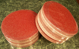 50pc 600 Grit 6&quot; HOOK and LOOP SANDING DISCS A/O Red No Hole sand paper ... - $16.99