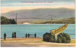 Postcard Lions Gate Bridge Vancouver British Columbia BC - £3.87 GBP