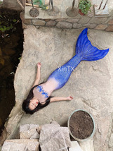 Full Body Mermaid Tail Swimsuit With Rhinestone No monofin Gorgerous Tail - $229.88