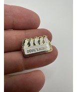 Devils Head Penguin Pin 2.2cm - $9.50