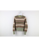 Vtg 70s Streetwear Boys M Rainbow Fair Isle Knit Crewneck Sweater Wool B... - $882.00 MXN