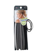 Scunci 5 Piece Headwraps + 3 Elastics Silver Gray &amp; Black No Slip Grip #... - €11,14 EUR