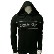 NWT CALVIN KLEIN MSRP $111.99 MEN&#39;S BLACK LONG SLEEVE HOODIE SWEATSHIRT ... - $53.54