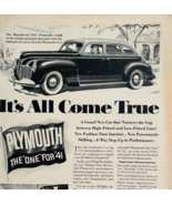 1941 Plymouth Sedan Advertisement Automobilia Antique Collectible DWJ5A - $458.48 MXN