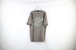 Vintage 90s Harley Davidson Mens Large Faded Spell Out Big Logo T-Shirt Gray USA - £63.65 GBP